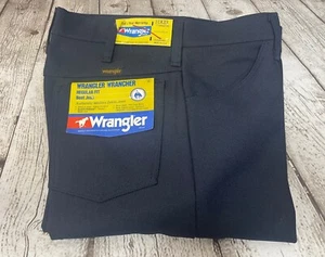 Wrangler Mens Wrancher Western Dress Jean 31x33 Navy Polyester USA Reg Fit Boot - Picture 1 of 7