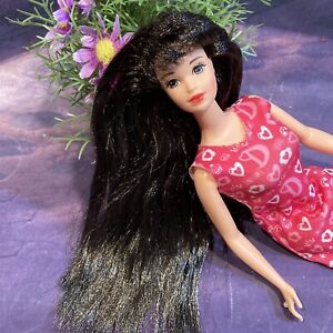 Vintage Barbie doll PJ / Steffi face mold - body 1966 Long Silky brunette hair