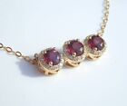 2Ct Round Cut Lab Created Red Ruby Pendant 18 Chain In 14K Yellow Gold Plated