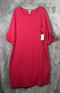 🆕 Catherine Women’s Pink Ruffle Sleeve Long Dress Size 1X ( 18/20 ) - Picture 1 of 7