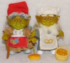 Pair 4.5" Goldi Gnomis Trolls- Granny La & Bakerio Bo by EuroPlay Germany