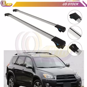 Cross Bar Set For 2013-2018 Toyota RAV4 Roof Rack Luggage Cargo Carrier W/ Lock - Foto 1 di 9