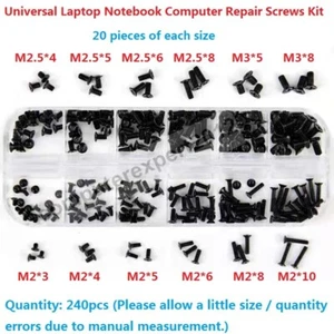Kit viti computer portatile 240 pz adatto per Toshiba HP Lenovo Gateway MSI - Foto 1 di 3