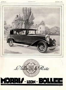 Original French Vintage Ad - MORRIS LEON BOLLEE French Car WILQUIN - 1929 - Afbeelding 1 van 1
