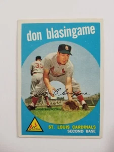Tarjeta de béisbol Don Blasingame 1959 Topps #491 St. Louis Cardinals - Imagen 1 de 2