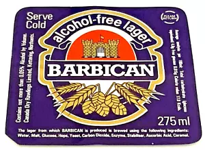 55 x Genuine Barbican Beer Bottle Paper Label New Unused Uncirculated - Picture 1 of 5