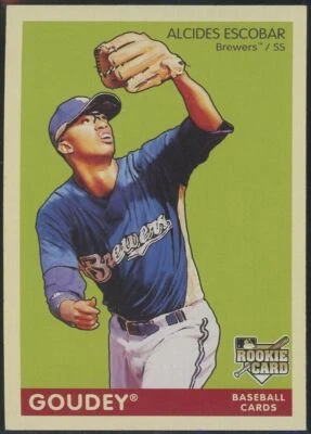 2009 Upper Deck Goudey Alcides Escobar Rookie Milwaukee Brewers RC #105 - Image 1 of 2