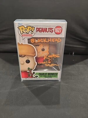 Charlie Brown Brad Kesten autografado Funko Pop Peanuts desenho animado de animação - Imagem 1 de 4