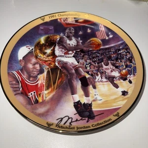 MICHAEL JORDAN UPPER DECK 1991 NBA CHAMPIONSHIP PLATE BRADFORD EXCHANGE + COA - Bild 1 von 5