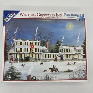 White Mountain Winter~Griswold Inn 1000 Piece  Puzzle By Jax Wallace Baker 1178 - Picture 1 of 5
