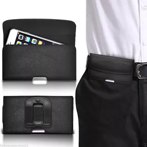 Horizontal Belt Clip Quality Pouch Holster Top Flip Case Holder✔Black - Picture 1 of 3