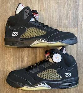 Rare 2006 Air Jordan 5 Retro Metallic Black Silver "9999999" Sample Size 13! - Bild 1 von 9