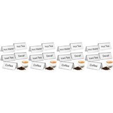  20 pcs Coffee Table Signs Tea Signs Beverage Coffee Tea Labels Table Tent Sign