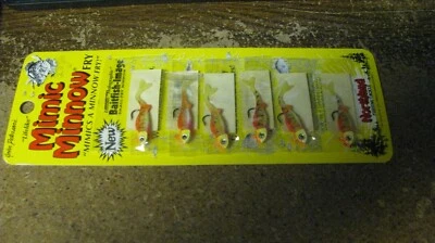 Northland mimic minnows, 1 1/2" 1/16 oz, glo grub, 6 ct, nuevo, envío gratuito Foto 1 de 2