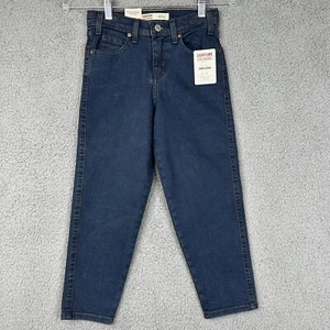 Signature By Levi Strauss Girls Heritage Mom Jeans Dark Wash Stretch Size 7 NWT - Picture 1 of 8