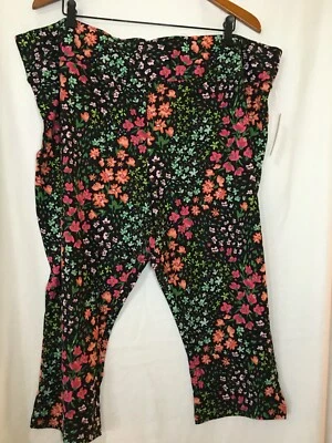 Nuevas Leggings Capri Terra & Sky para Mujer Plus Florales Súper Suaves 3x,4X Foto 1 de 2