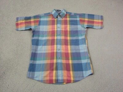 Camisa GANT De Colección Adulto Mediana Azul Naranja Foxhunt Cuadros Años 80 90 Colorida Para Hombres Foto 1 de 4