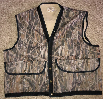 Cabela's Upland Camo Hunting Vest w Game Pouch Mens XL Shooting Hunting Made USA - Image 1 of 4