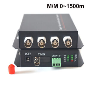 Multimode 1.5Km Video over ST Fiber optic Converter Extender Kit,Singlemode 20Km