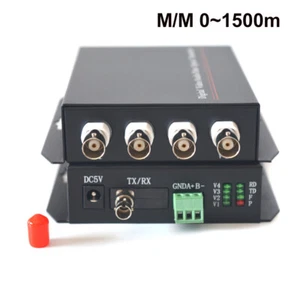 Multimode 1.5Km Video over ST Fiber optic Converter Extender Kit,Singlemode 20Km - Afbeelding 1 van 25