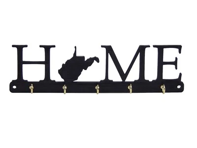 Soporte para llaves con forma de estado del hogar de Virginia Occidental soporte para inauguración de casa pared regalo Foto 1 de 4