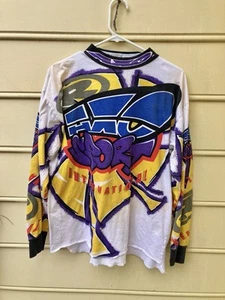 Vintage 1995 AXO Sports International Graffiti Moto Cross Supercross Jersey L - Picture 1 of 9