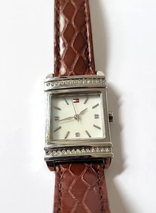 Tommy Hilfiger Original Damenuhr - Edelstahl mit Lederband Bling - Bild 1 von 7