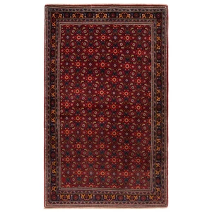 Alfombra persa anudada a mano Sarough 160x97 cm Orient Wolle Carpet Rug roja - Imagen 1 de 9