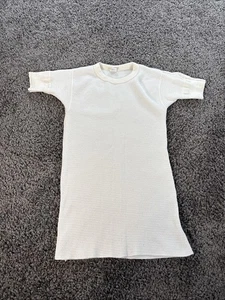 Vintage Health Knit Thermal T Shirt Mens Medium White 80s Knit - Picture 1 of 5
