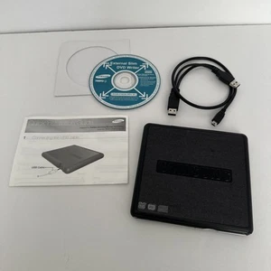 Samsung USB 2.0 Black Slim External DVD Writer Model SE-S084 w/USB Cable & CD - Photo 1/13