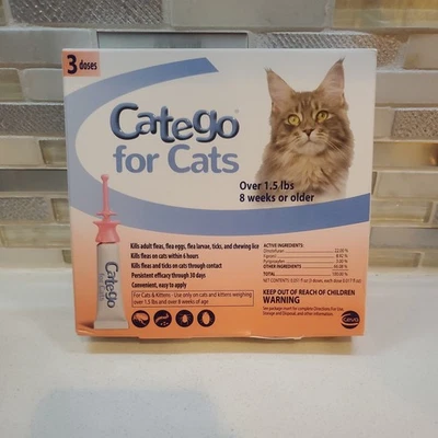 Tratamiento antipulgas y garrapatas de acción rápida para gatos, 3 dosis Foto 1 de 2