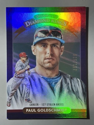 Paul Goldschmidt 2020 Panini Donruss Holo Stat Line /127 Diamond Kings SP #25 - Image 1 of 2