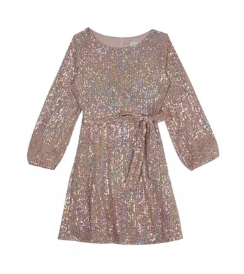 Vestido de festa de férias feminino bordado e brilhante edições raras tamanho 7 - Imagem 1 de 4