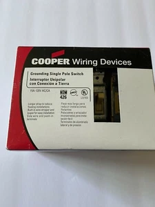 Cooper Cablaggio Dispositivi 10PC 1301-7V Interruttore monopolare messa a terra - Foto 1 di 5