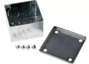Norslo Steel Galvanised Adaptable Box with Knockouts, 332GK, 75mm x 75mm x 50mm - Picture 1 of 3