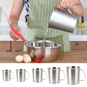 0.5-2 Litre Stainless Steel Measuring Jug Measuring Jugs Cups Dishwasher Safe - Picture 1 of 13