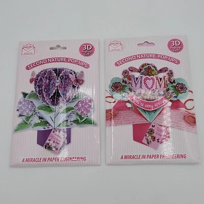 Segunda Naturaleza de Inglaterra Pop Up Tarjeta de Felicitación 3D Madre Feliz Lote de 2 NUEVO Foto 1 de 4