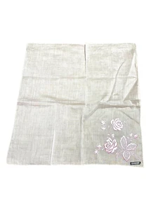 Fine Vintage PINK Lady's Embroidered CELEBRITEES Wedding Hankie SUPER PIECE - Picture 1 of 2