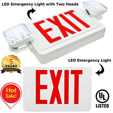 Commercial LED Emergency Exit Sign with Battery Backup, UL Certified, AC120/277V