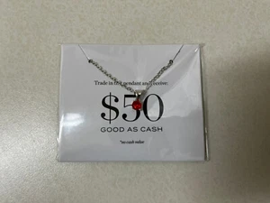 EFFY SILVER NECKLACE WITH RED GEMSTONE PENDANT - BRAND NEW - Picture 1 of 1