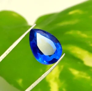 Rare Natural AAA  Flawless Royal Blue Sapphire Pear Cut Loose Gemstone 7.90 Ct - Picture 1 of 6
