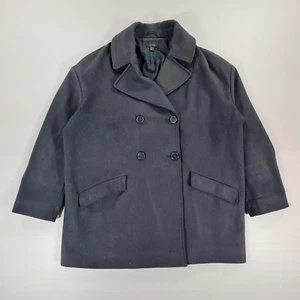 COS Womens Coat Navy Blue 18 UK Double Breasted Wool Cashmere - Picture 1 of 8