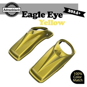 EAGLE EYE YELLOW For Harley Touring 14+ Advanblack 8" Saddlebag Speaker Lids - Bild 1 von 7