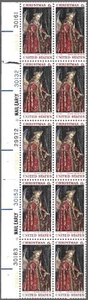 US 1363a MNH Plate Block - 10 Untagged. Christmas - Angel Gabriel FREE SHIPPING - Picture 1 of 1
