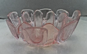 Candy Dish Unique Shape Rare Pink Huge Viking Glass Bowl  - Picture 1 of 5
