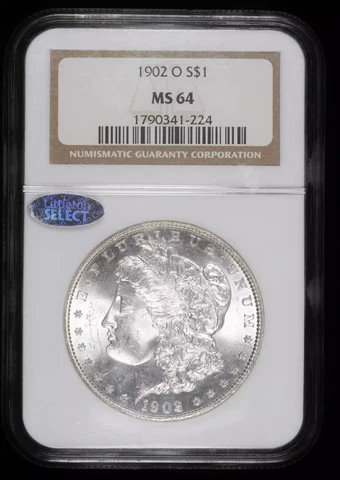 1902 O Morgan Silver Dollar NGC MS-64 Littleton Select Cover
