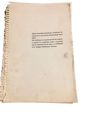 Porsche 356 1955 certificados OEM deportes de motor nacionales alemanes especificaciones de competición Foto 1 de 4