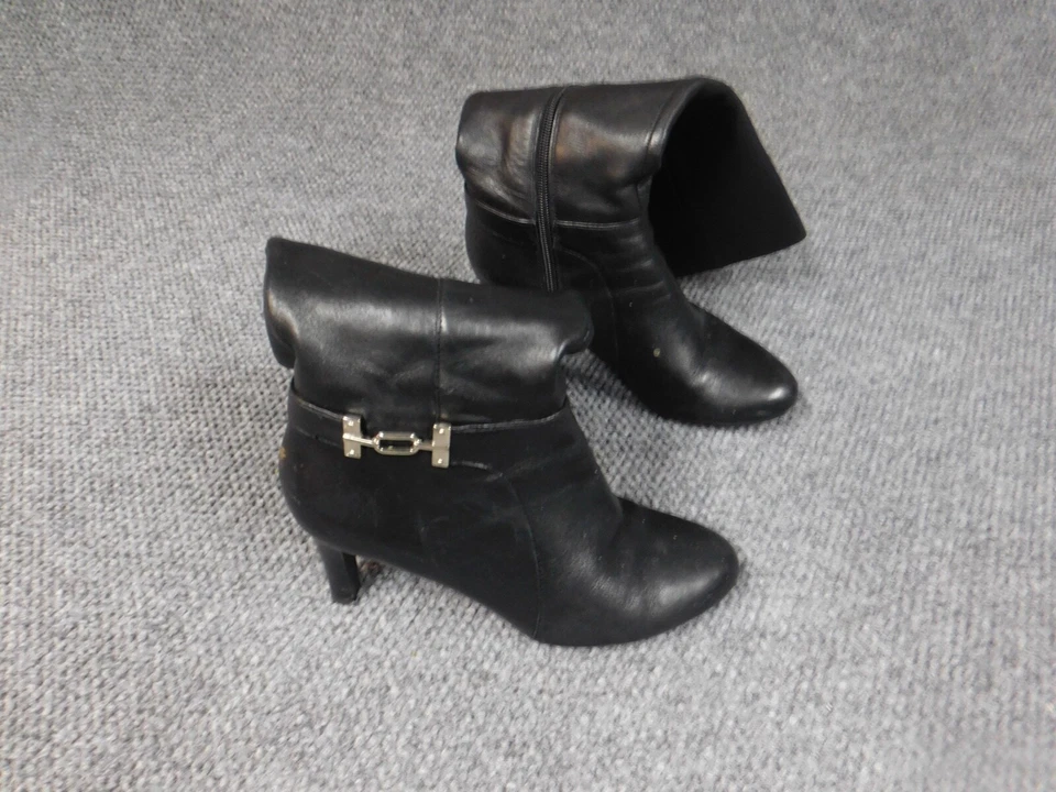 Botas Bandolino Mujer 9 Tacones Negros Cremallera Hasta la Rodilla Foto 1 de 4