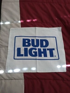Bud Light logo Terry Cloth Golf / Bar Towel 17x15in...New..Ships Fast - Picture 1 of 1