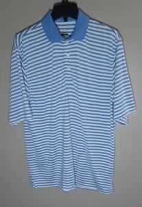 GOLF SHIRT, Bolle Golf Tech Sz Small Mens Polo striped blue short sleeve - Picture 1 of 8
